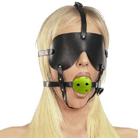 Ball Gag And Blindfold Harness
