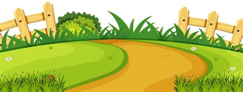 Premium Vector | A nature garden landscape illustration