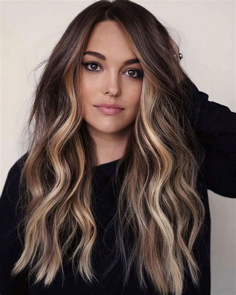 Natural Hair Highlights Chunky Blonde Highlights Brunette Hair With
