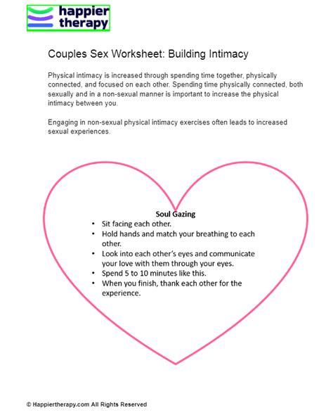 Couples Sex Worksheet Building Intimacy Happiertherapy