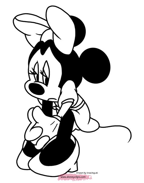 Minnie Mouse From The Disney Movie Is Shown In This Black And White