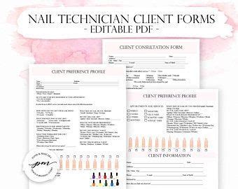 The legal requirements for nail salons vary by location. Nail Technician Forms, Pink Nail Artist Client Forms, Nail ...