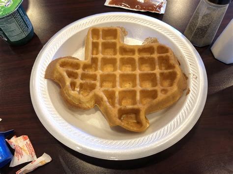 The Waffle Maker In My Hotel Makes Them In The Shape Of Texas
