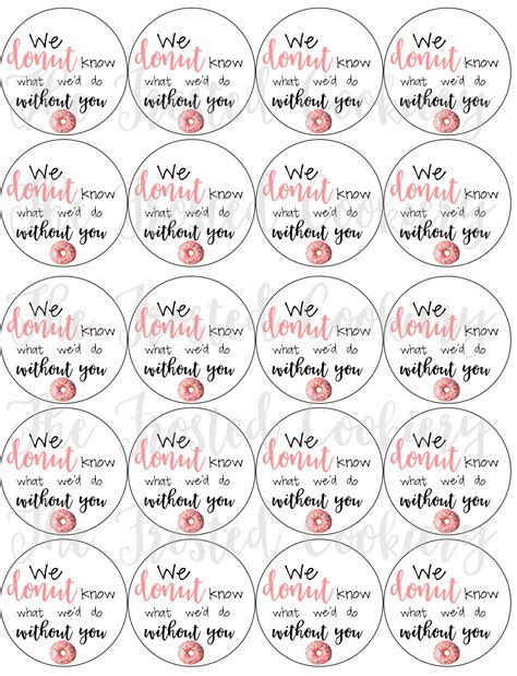 We Donut Know What Wed Do Without You Circle Tags Valentines