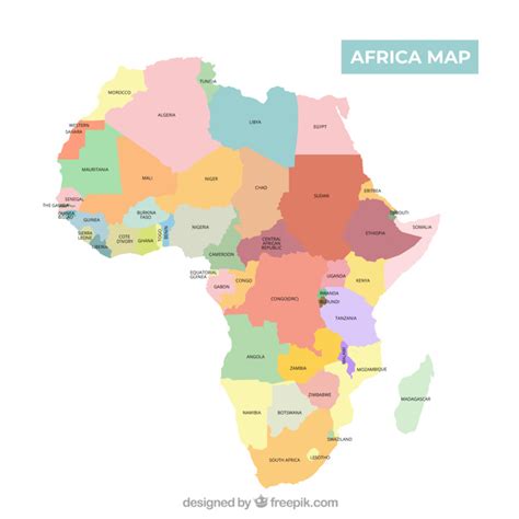 Get full images or pictures today. Map of africa continent with different colors Vector | Free Download
