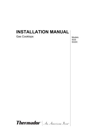 Thermador Sgs Fs Installation Instructions Manualzz