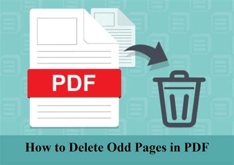 Delete Odd Pages In Pdf Document Using Some Easy Steps