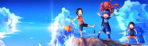 Dual monitor wallpaper maker wallpapersafari. One Piece Art Sabo Portgas D.Ace Luffy Ultra HD Desktop ...