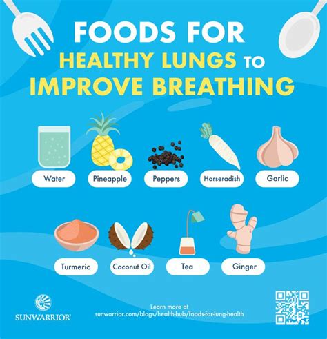 14 Foods For Healthy Lungs And Improved Breathing Infographic