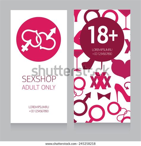 Template Business Card Sex Shop Xxx Stock Vector Royalty Free 245258218