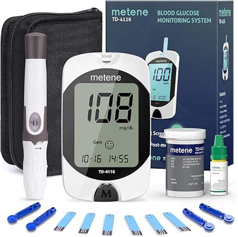 Amazon Com Metene Td Diabetes Testing Kit Glucometer Strips