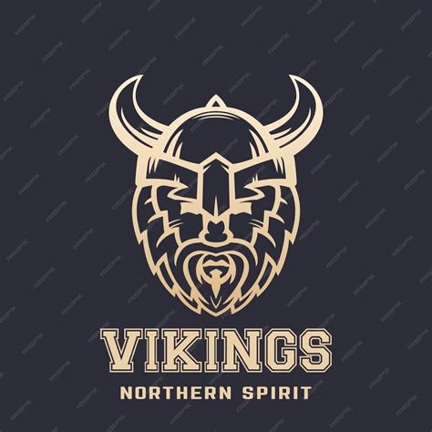 Premium Vector Vikings Logo Bearded Warrior In Horned Helmet