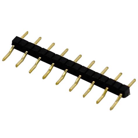 Custom Single Row Pin Header 10mm Pitch Surface Mount Right Angle