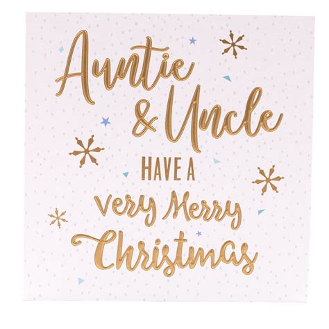 Buy Christmas Card Auntie And Uncle Merry Christmas For Gbp