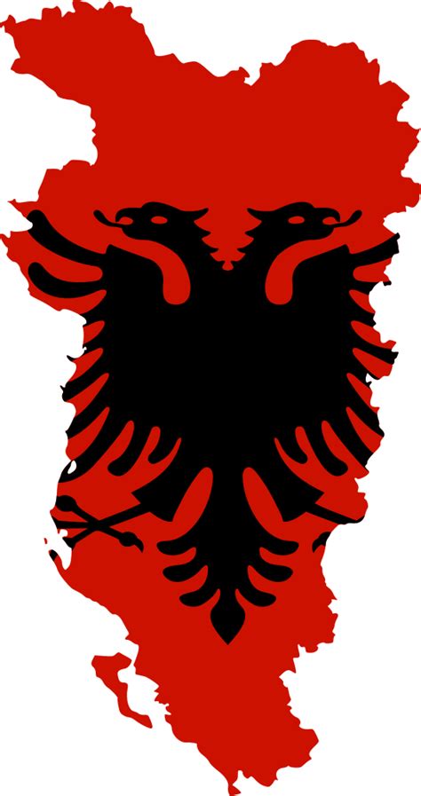 The used colors in the flag are red and black. File:Flag-map of Greater Albania.svg - Wikimedia Commons