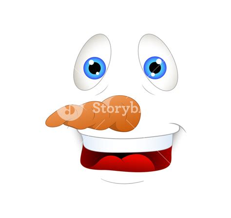 Happy Snowman Face Royalty Free Stock Image Storyblocks