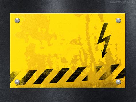 High voltage sign template (PSD) | PSDGraphics