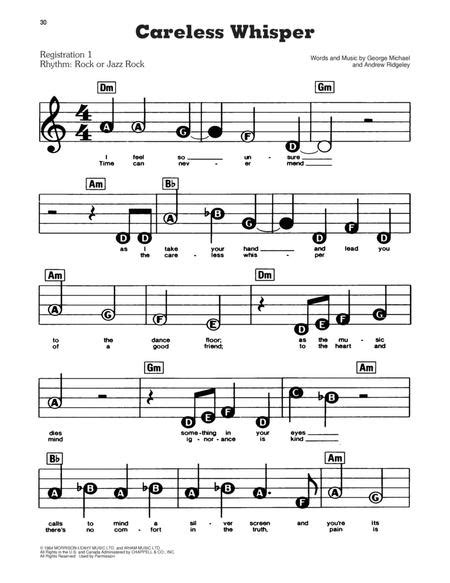 Careless Whisper By George Michael Digital Sheet Music For Score
