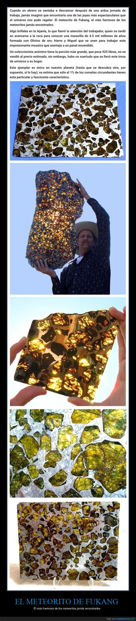 Fukang es la pallasita más grande del mundo con una masa de más de ¡Cuánta razón! / Búsqueda de meteorito fukang en ...