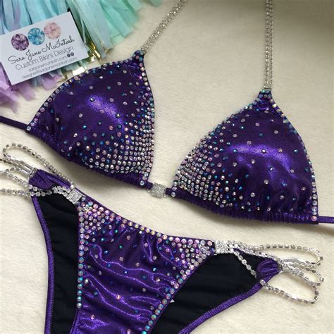 Eggplant purple competition bikini suit | Bikini competition, Bikini competition suits, Bikini ...