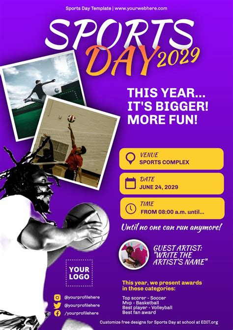 Sports Day Flyer Templates To Edit Online