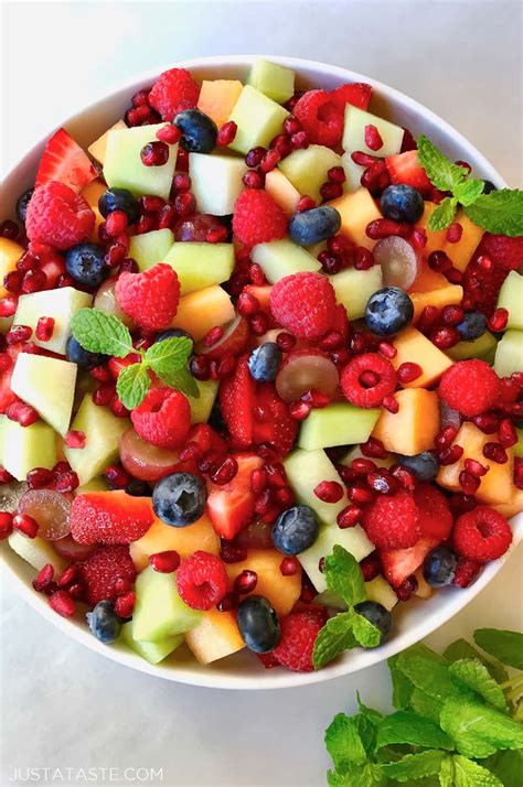 The Best Fruit Salad With Honey Lime Dressing Just A Taste