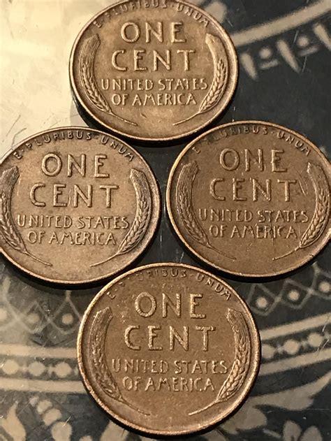 1945 No Mint Wheat Penny Set4coins For One Price In 2021 Rare