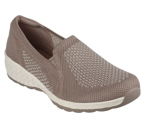Skechers Slip Ons Womens Relaxed Fit Up Lifted New Rules Taupe