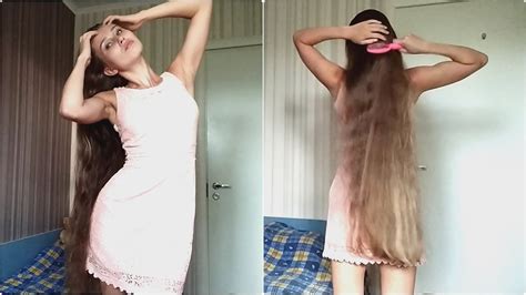 Asmr Long Hair Combing Silky Smooth Brushing Posing And Braiding In