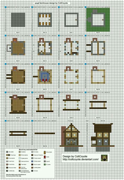 Minecraft House Blueprints Step By Step