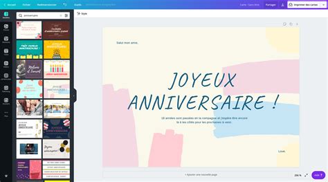 Créateur De Jolie Cartes Danniversaire Gratuites Canva