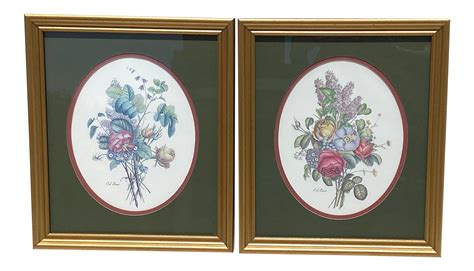 Vintage J. L. Prevost Floral Prints - A Pair | Botanical floral prints, Vintage flower prints ...