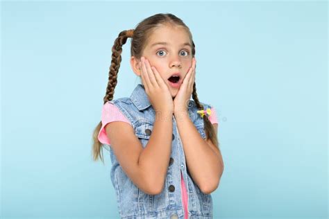 Surprised Girl In Fashion Clothing Stock Photo Image Of Child Little