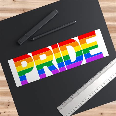 Gay Pride Bumper Stickers Pride Rainbow Lgbtq 2 Sizes Etsy