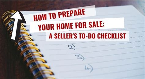 How To Prepare Your Home For Sale A Sellers To Do Checklist Infographic