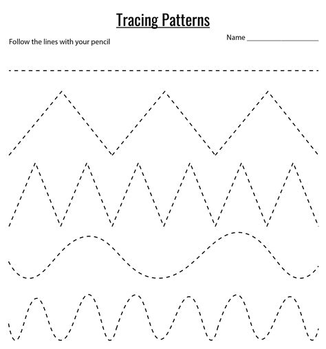 Printable Tracing Lines