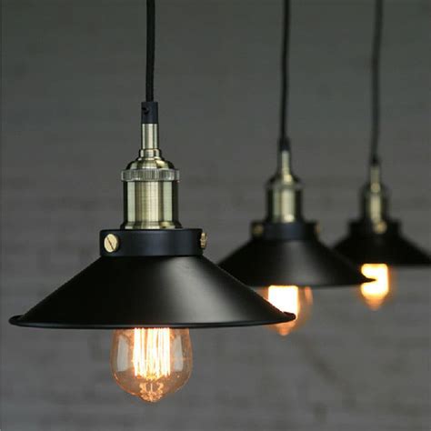 Loft Vintage Iron Black Pendant Lights Industrial Pendant Lamps Bar