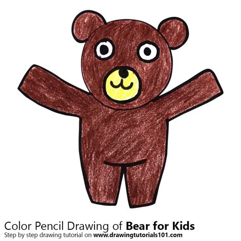 How To Draw A Bear For Kids Animals For Kids Step By Step