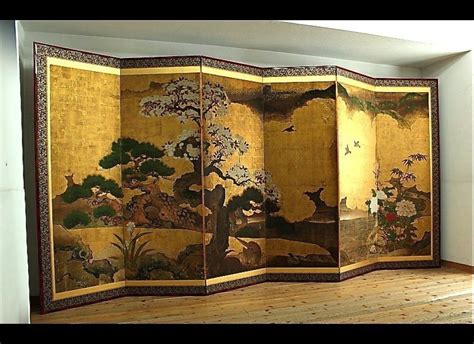 Antique Japanese Handpainted Screen What Talented And Ted Hands