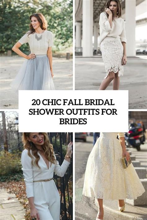 20 Chic Fall Bridal Shower Outfits For Brides Weddingomania Weddbook