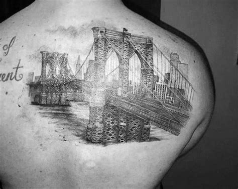 60 Brooklyn Bridge Tattoos For Men New York City Design Ideas