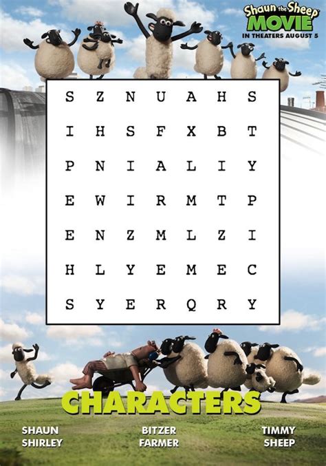 If you liked wallace and grommit, you'll love shaun the sheep. Shaun the Sheep Movie Printable Activities and Coloring Pages
