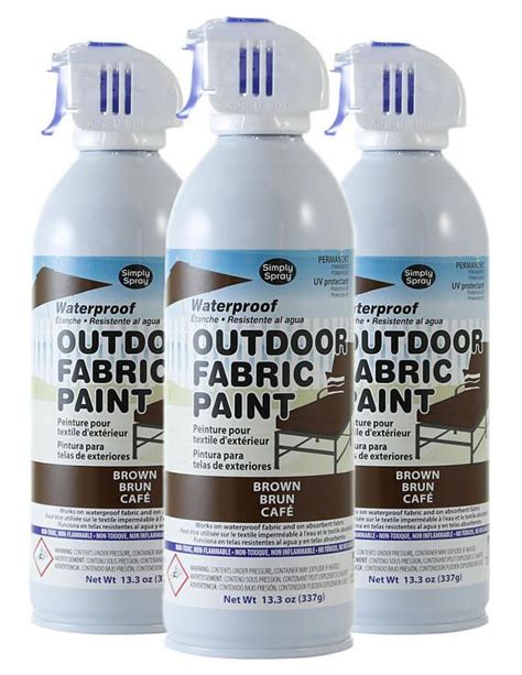 Simply Spray Outdoor Waterproof Fabric Spray Paint Brown 3 Pack