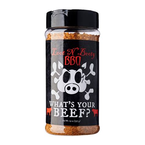 Loot N Booty Whats Your Beef Rub 397g 14oz Firebrand® Bbq