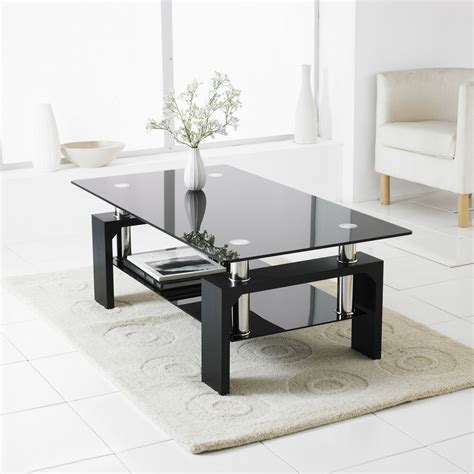 It improves the comfort of your home as it is versatile if you are living in a small apartment or your living room is not big and you still need a coffee table, you don't have to worry because we reviewed. Black Modern Rectangle Glass & Chrome Living Room Coffee ...