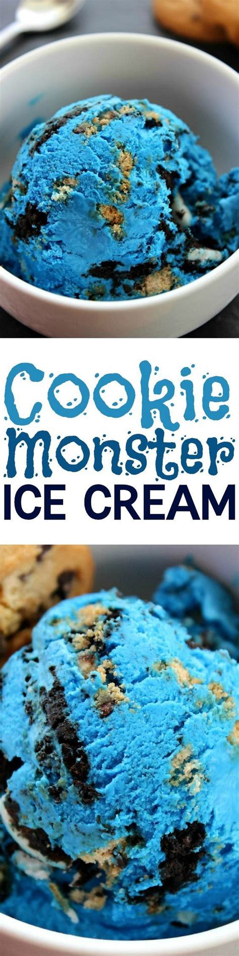 Homemade Cookie Monster Ice Cream Baking Beauty Cookie Monster Ice