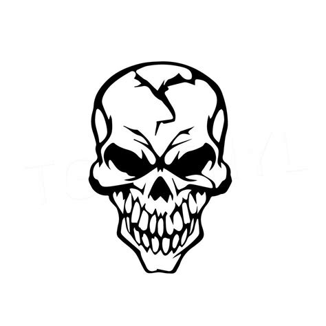 6 skull vinyl decal sticker car window laptop scary bones skeleton ebay