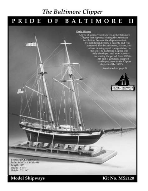 Boat And Ship Model Toys And Kits 6 Sheets Model Shipways Pride Of