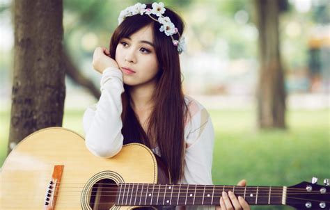 Girl With Guitar Wallpapers Wallpaper Cave