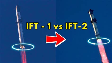Starship Launch Ift 2 Vs Ift 1 Perfectly Synced Side By Side